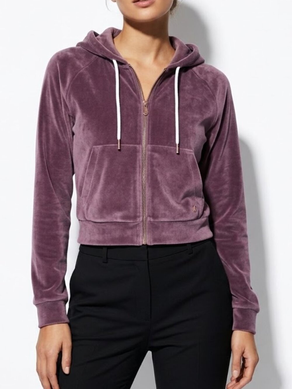 Volcom Mauve Velour Plush Lived In Lounge Zip Up Hoodie Medium Skater Y2K